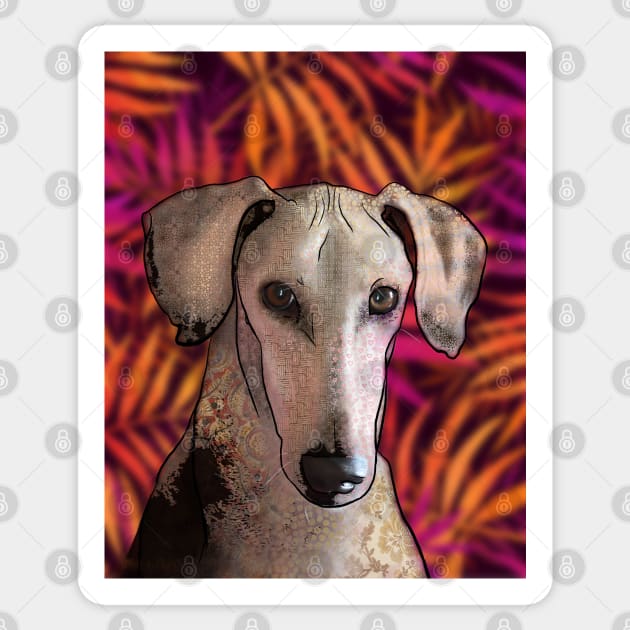 Saluki Sticker by MistyLakeArt